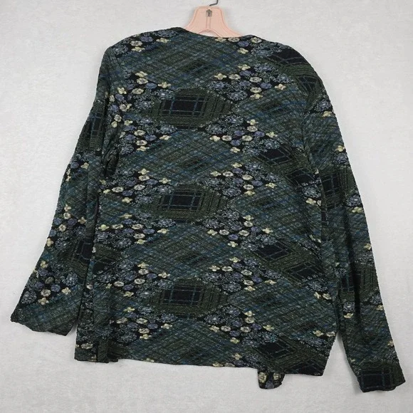 Ronnie Nicole Sport Vintage Women's Size Large Floral Open Front Long Sleeve Top - Picture 5 of 5